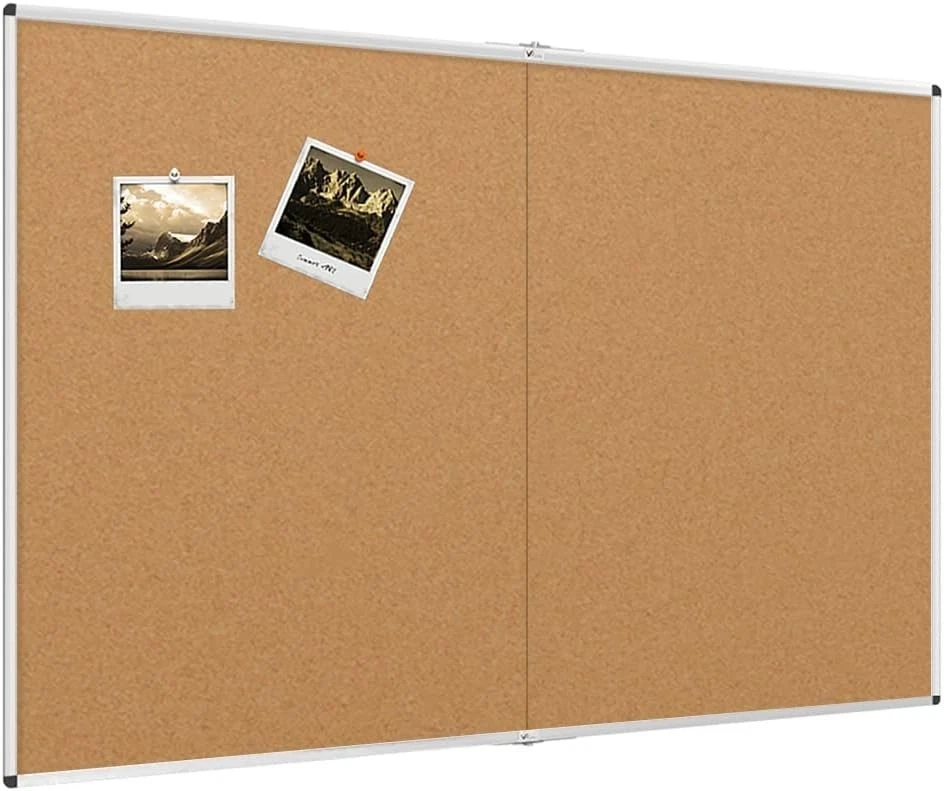 Multipurpose 48" x 48" Cork Bulletin Board - Easy to Install with Hidden Screws - Image 3 of 4
