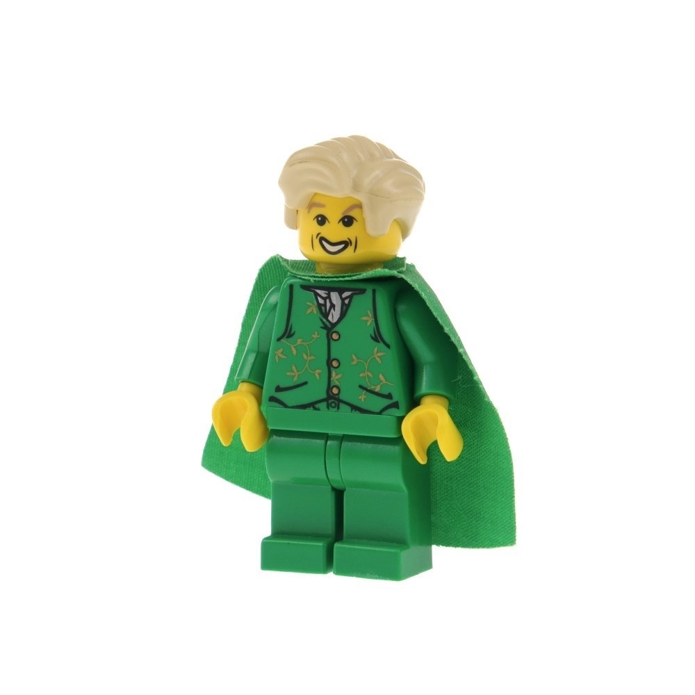 1X Lego Minifigure HP Professor Gilderoy Lockhart Green Cape Hair 4733 HP028