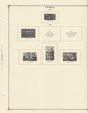   ZAMBIA Scott Album PAGES  1973 to  2000 35 pages. A few stamps.