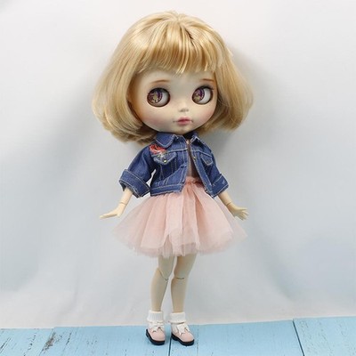 Jeans Jacke Gouzy Kleid Anzug Kleidung Für 12 ''Blythe 1/6 BJD DOD Doll