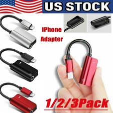 3.5mm Headphone Jack AUX Splitter Adapter and Charger For iPhone14 13 12 11 X 8
