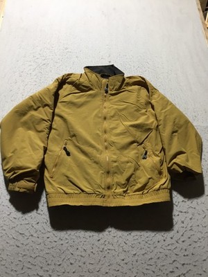 Cabela's Outdoor Gear Coat Mens L Large Yellow Zip Pockets Mock Neck Fleece Line