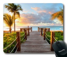Palm Trees Beach Sea Ocean Personality Custom Gaming Mouse Pad Non-Slip Rubber
