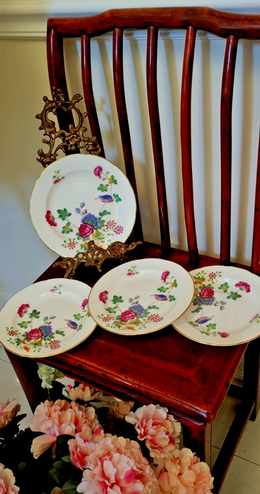 WEDGWOOD 'CUCKOO' 4 盐板 8 1/4 英寸 WILLIAMSBURG WARE 纪念品完美 — 第 2/4 张图片