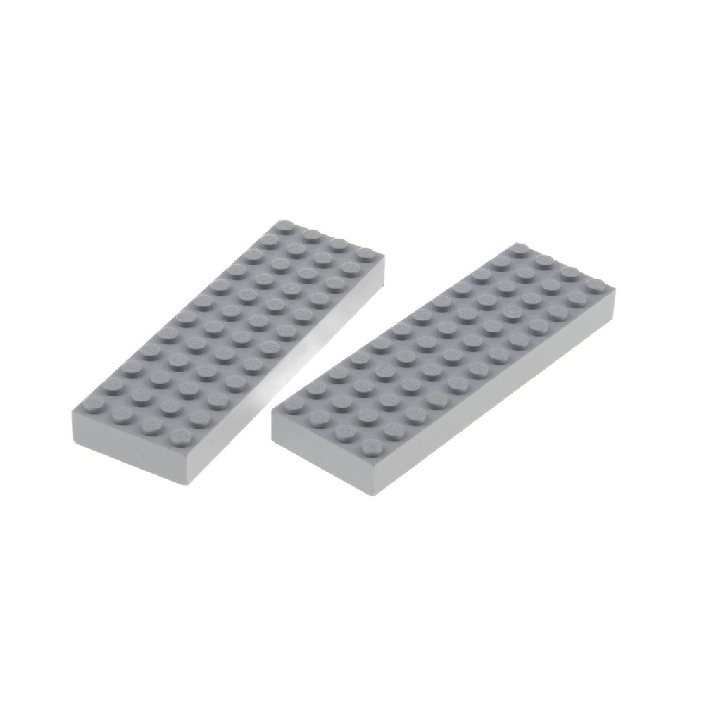 2X Lego Base Plate 4X12 Light Gray Thick Base Plate Maersk Line 10241 60033 4202