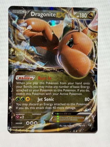 Pokemon Dragonite EX XY Furious Fists 74/111 EX Rare HP