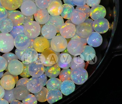 Natural Ethiopian Opal Round Beads 6-7mm Smooth AAA Undrilled Gemstone Beads
