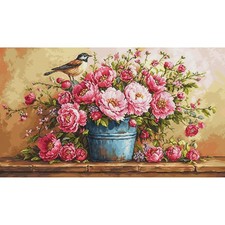 New Luca-S Cross Stitch Kit Lush Bouquet of Flowers B7055