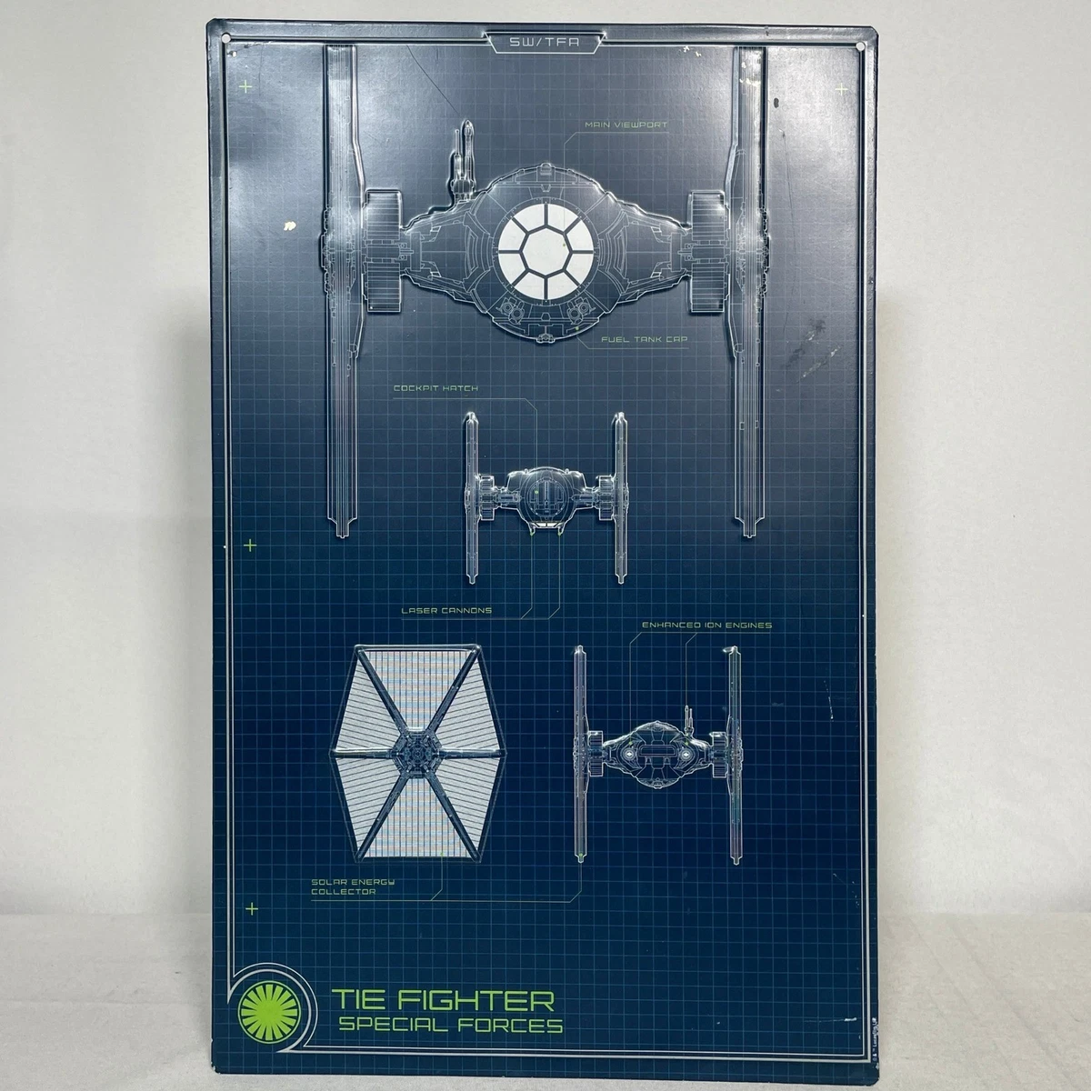 Star Wars TIE Fighter Special Forces Metall Blechschild Bauplan Wandkunst 11 x 18 Zoll