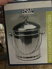 RSVP Compost Pail  Carbon Filter  International Stainless Steel Endurance
