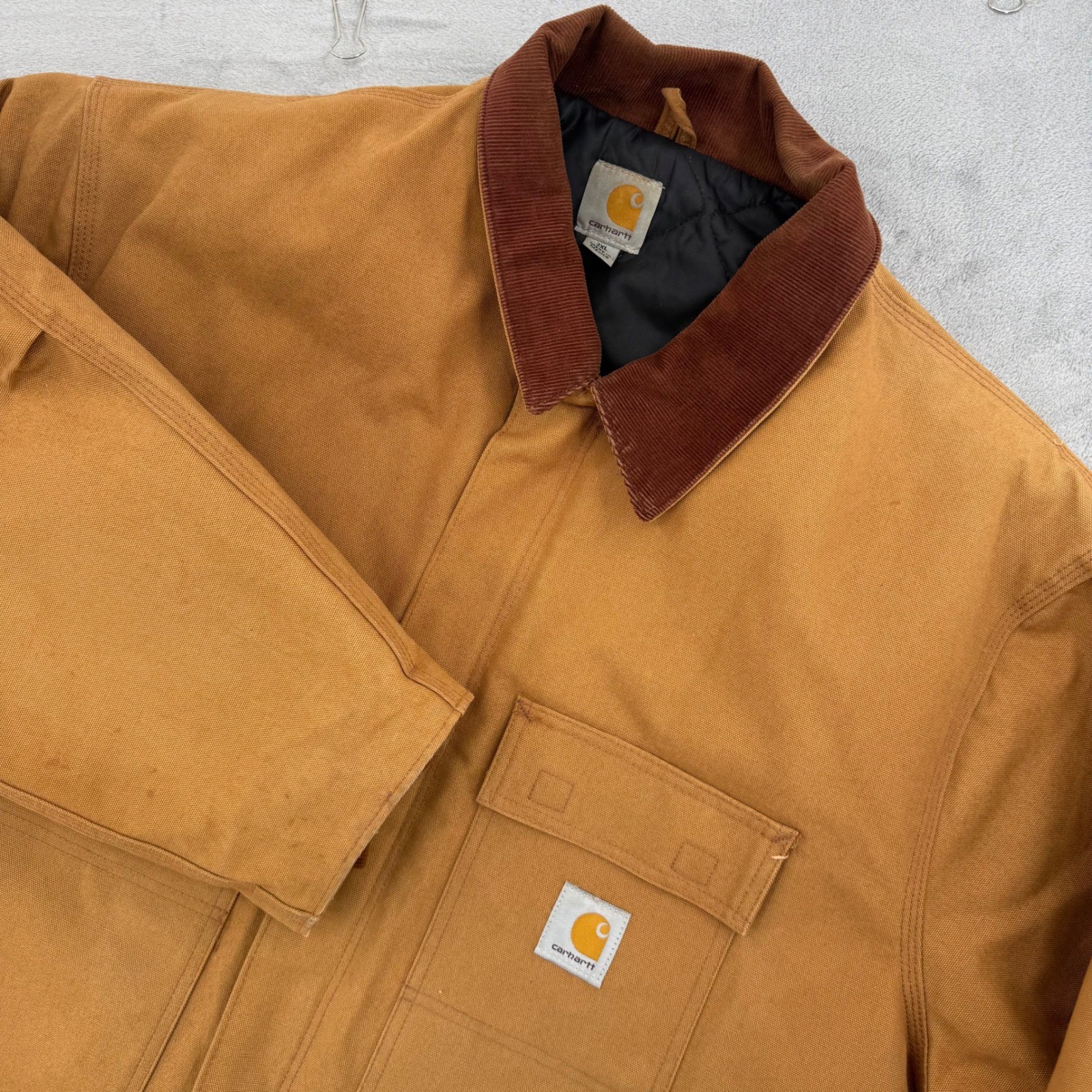 Carhartt Arctic Quilt Lined Duck Traditional Coat Brown C003 BRN Mens Size 2XL