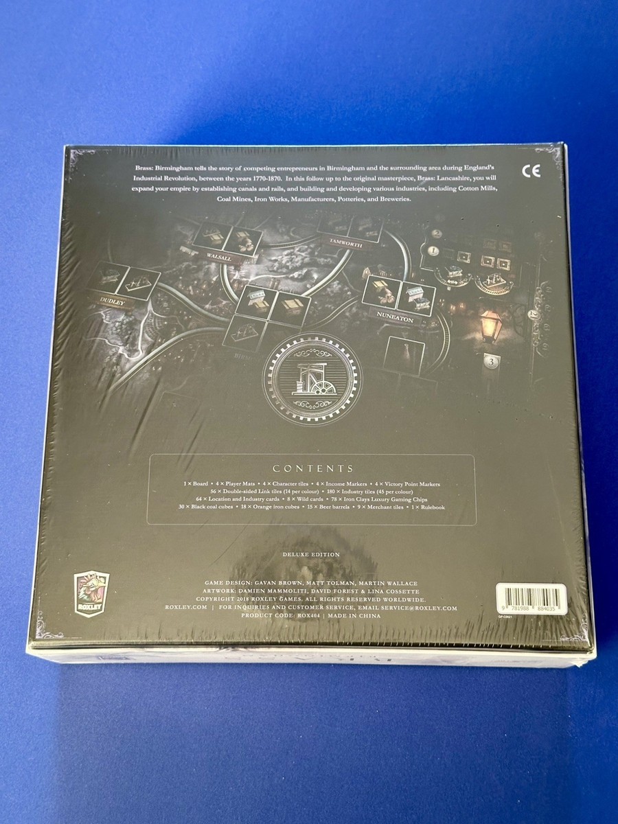 Brass Birmingham Deluxe with extra 22 Clay Chips - Board Game
