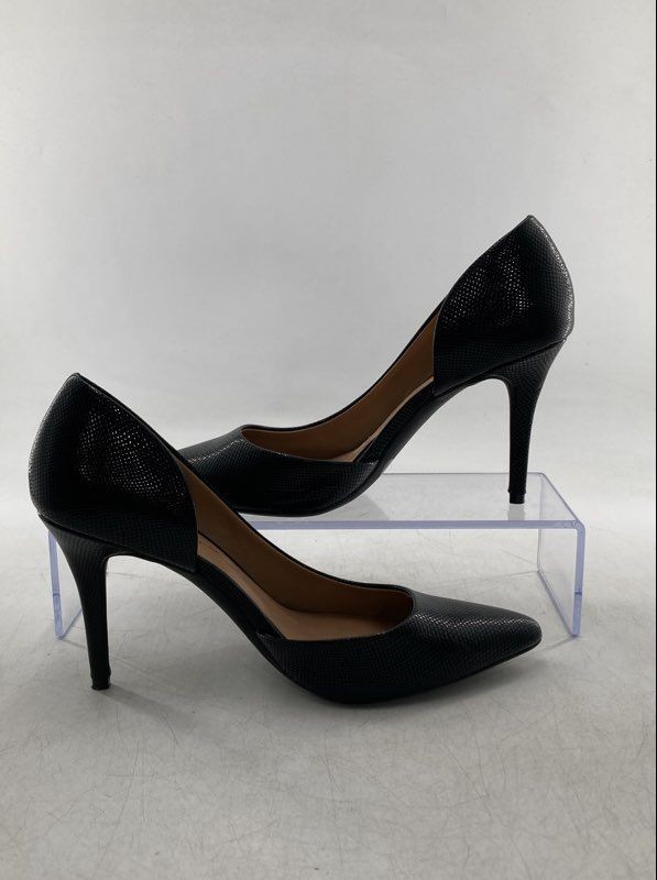 Jessica Simpson Womens Lovvey Black Snake Print Pointed Toe D'Orsay Heels Sz 9 M