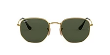 Ray-Ban RB3548N Hexagonal Flat Lens G-15 Green RB3548N-001/80 ARISTA GOLD