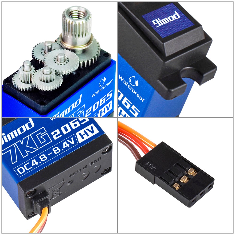 Servo Digitale Impermeabile 7kg 2065 In Metallo Con Staffa Per Auto RC TRX4M 1/18, Marca 9imod, Nuovo
