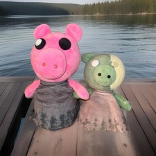 Piggy Zombie Roblox  Zompiggy Plush Dolls Set Of 2 EUC 8.5   6  