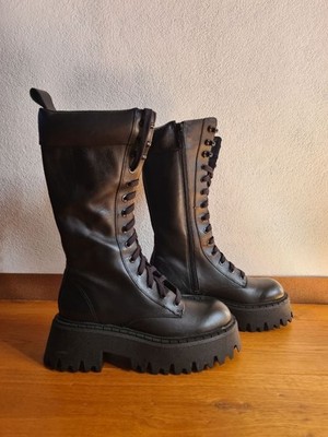 PlateauStiefel * Zara Gr. 38 * schwarz black Boots * 1x getragen