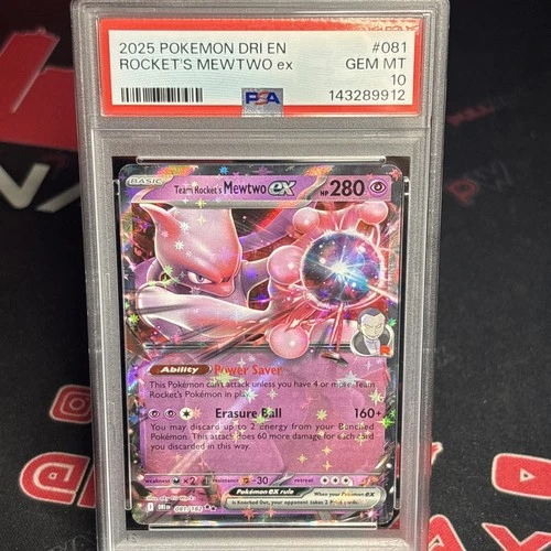 PSA 10 Team Rocket's Mewtwo ex 081/182 Sv10: Destined Rivals