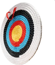 Handcrafted 20-Inch Straw Archery Target for Backyard Fun - Eco-Friendly Design