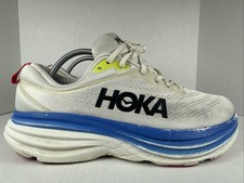 Hoka One One Bondi 8 White Blue Running Shoes Sneakers BVR Men  s Size 10.5 D