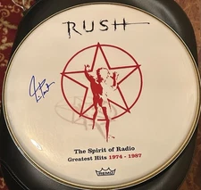Neil Peart Signed Drumhead Rush Autographed Spirit Of Radio COA
