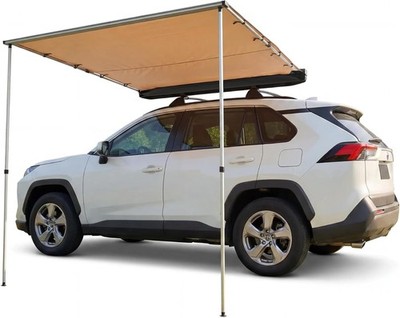 4.9'x6.6'ft Car Side Awning Tent Roof Rack Pull-Out for Camping & Overland