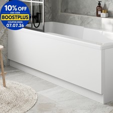 Modern Bathroom 1700mm White Gloss Finish Acrylic Front Side Bath Panel Easy Cut