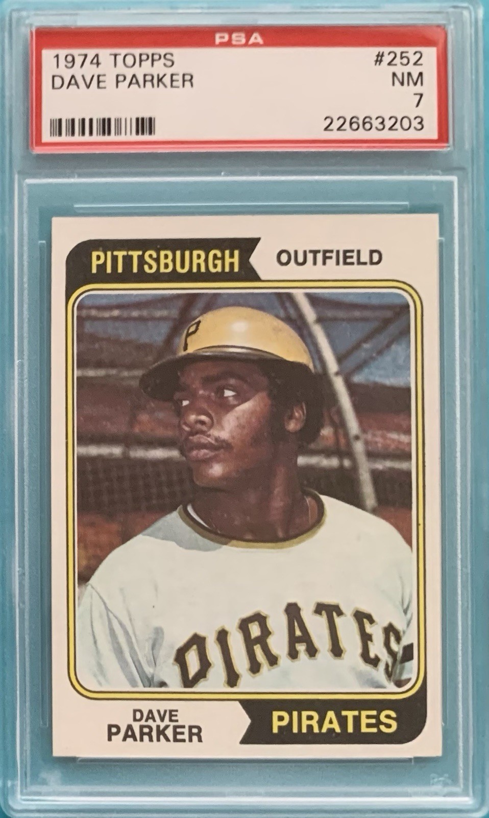1974 Topps #252 Dave Parker Rookie Card PSA 7 NEAR MINT  Pirates HOF RC