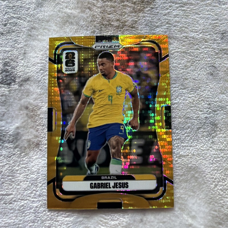 GABRIEL JESUS 2026 Panini Prizm World Cup 1/10 GOLD Brazil #95