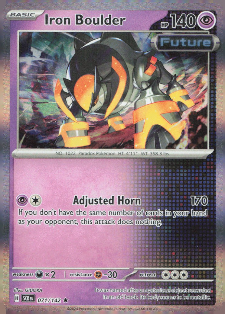 Iron Boulder Rare SV07: Stellar Crown 071/142 NM