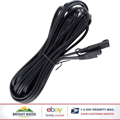 25 Foot Extension Cable for 12 Volt Battery Chargers with Easy Connect Plugs