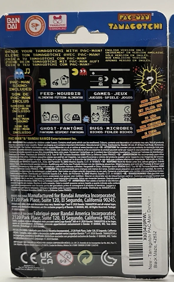 SEALED Tamagotchi Pac-Man Original Virtual Reality Pet Nano Bandai Black Maze - Image 3 of 4