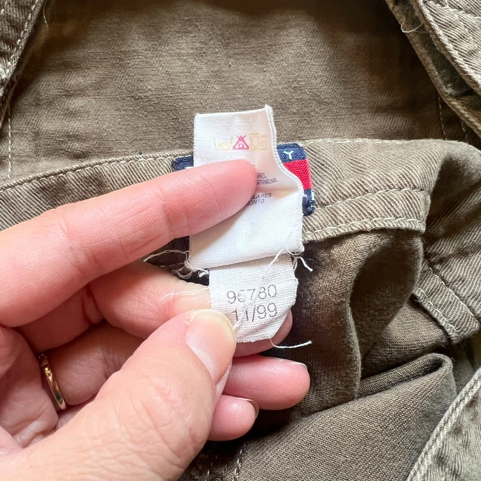 Mono con tirantes de mezclilla Tommy Hilfiger vintage años 90 3T exterior utilitario grunge Foto 4 de 4