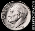 1955 Silver Roosevelt Dime - Choice Gem Brilliant Uncirculated  Lustrous  #J8342