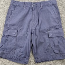 Levi's Cargo Shorts Mens 32 Navy Blue Ripstop Military Utility Outdoor Hiking