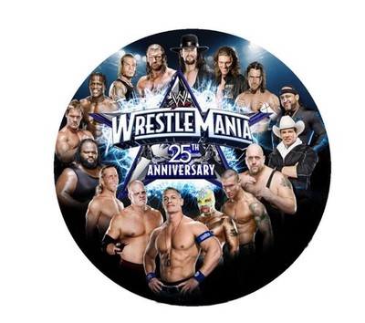 Wrestling WWE RAW Essbar +12 Muffin Zuckermasse Tortenbild Tortenaufleger