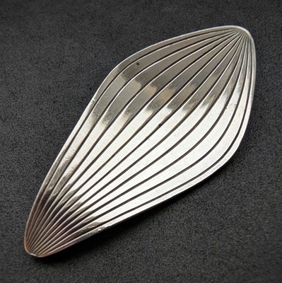 Vintage Midcentury Brosche Anton Michelsen Sterling Silber 925 Denmark Blatt