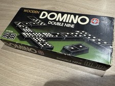 Vintage Wooden Domino Double Nine Estrela Board Game 55 Piece Retro 