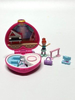 Polly Pocket Sashay Ballet Compact Playset Heart Mini Doll Figure 2017 Mattel