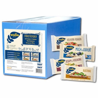 (18,64 /1kg) Wasa Knäckebrot Frühstücksbox, 40 Portionen je 2 Scheiben