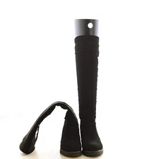 2 Pairs Shoe Trees - Tall & Short Boot Shaper Tree Inserts - Knee High Shoes ...
