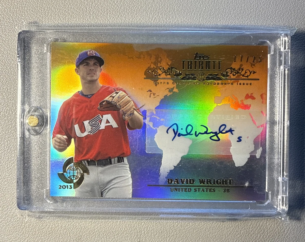 David Wright Autograph Card 2023