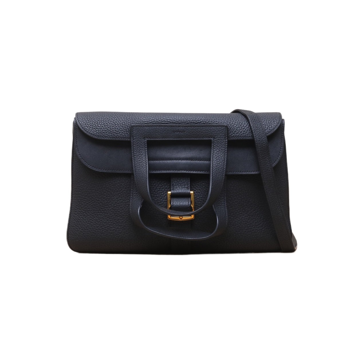 HERMES Halzan 31 Noir(89) Clemence Leather 2019 P235094661