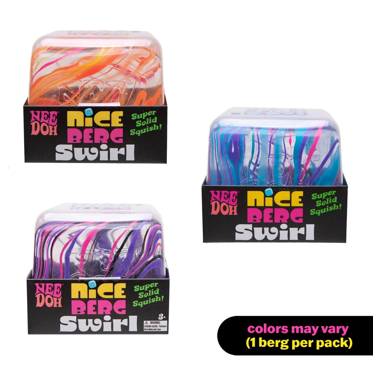 NeeDoh Nice Berg Swirl XL Giant Nee Doh Squishy Swirl Cube