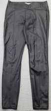 Old Navy Faux Leather Pants Womens S Black Stevie High Rise Fleece Lined Pull On