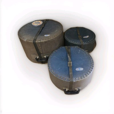 3× Vintage Drum Cases Spaulding Russell Hartschale Musikinstrumentenschutz