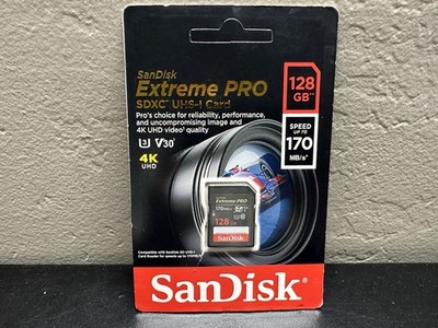 NEW Sandisk Extreme Pro 128GB SD Card 170MB/s UHS-I SDXC Memory Card