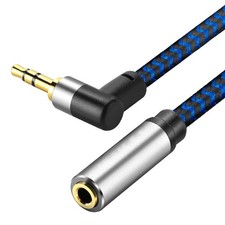 3.5mm Male to Female Extension Stereo Audio Extension Cable 6FT, Cotton-Braided
