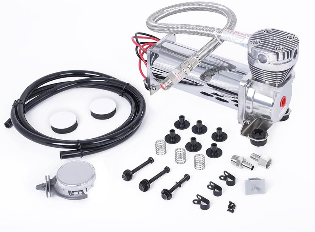 Ultra Quiet Air Compressor, 1/4 NPT Super Silent 69DB 12V 300PSI Air Ride Suspen