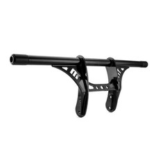 Front Engine Guard Crash Bar - Highway Peg Bar - Compatible with Harley Black